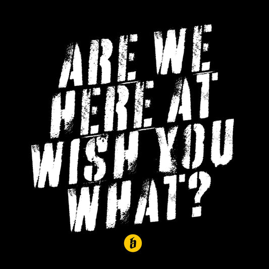 Lustiges T - Shirt mit Spruch »Are we here at wish you what« unisex - Baba Customs®