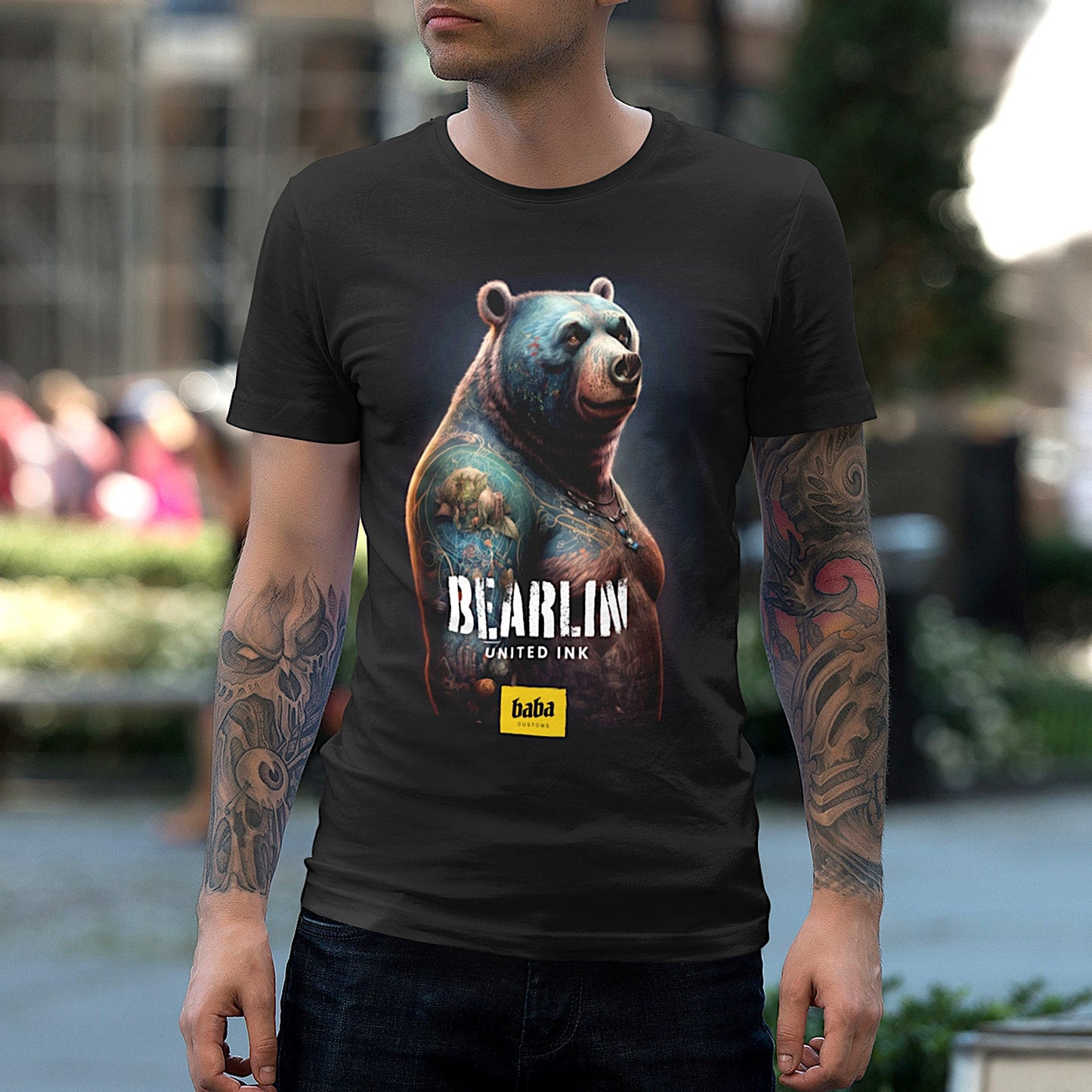 Organic T-Shirt »Bearlin United Ink« unisex - Baba Customs®