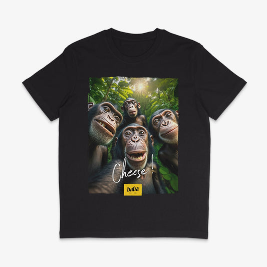 Organic T-Shirt »Cheese! Chimps« unisex - Baba Customs®