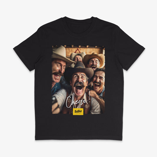 Organic T-Shirt »Cheese! Cowboys« unisex - Baba Customs®