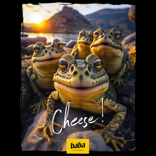 Organic T-Shirt »Cheese! Frogs« unisex - Baba Customs®