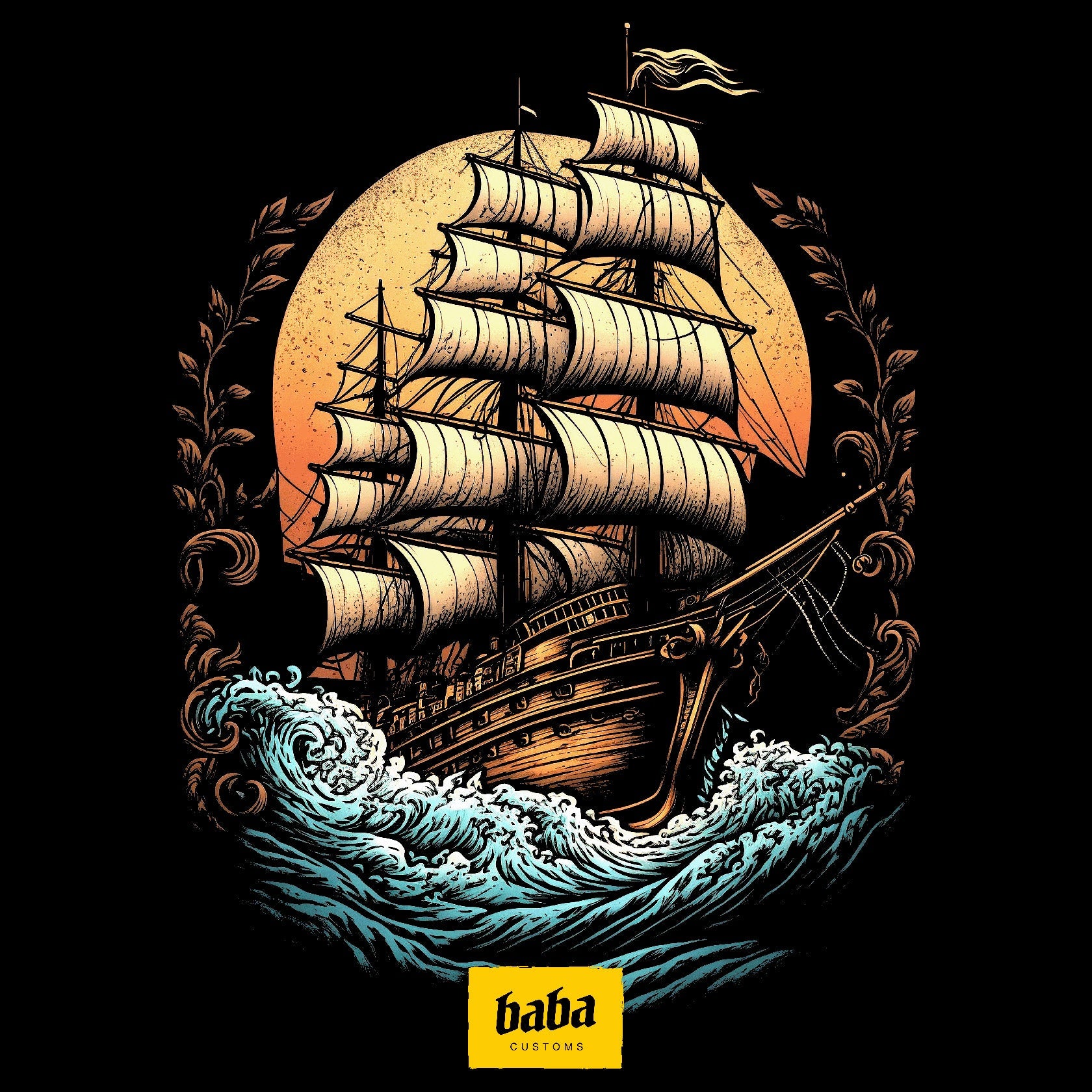 Organic T-Shirt »Cutty Sark« unisex - Baba Customs®